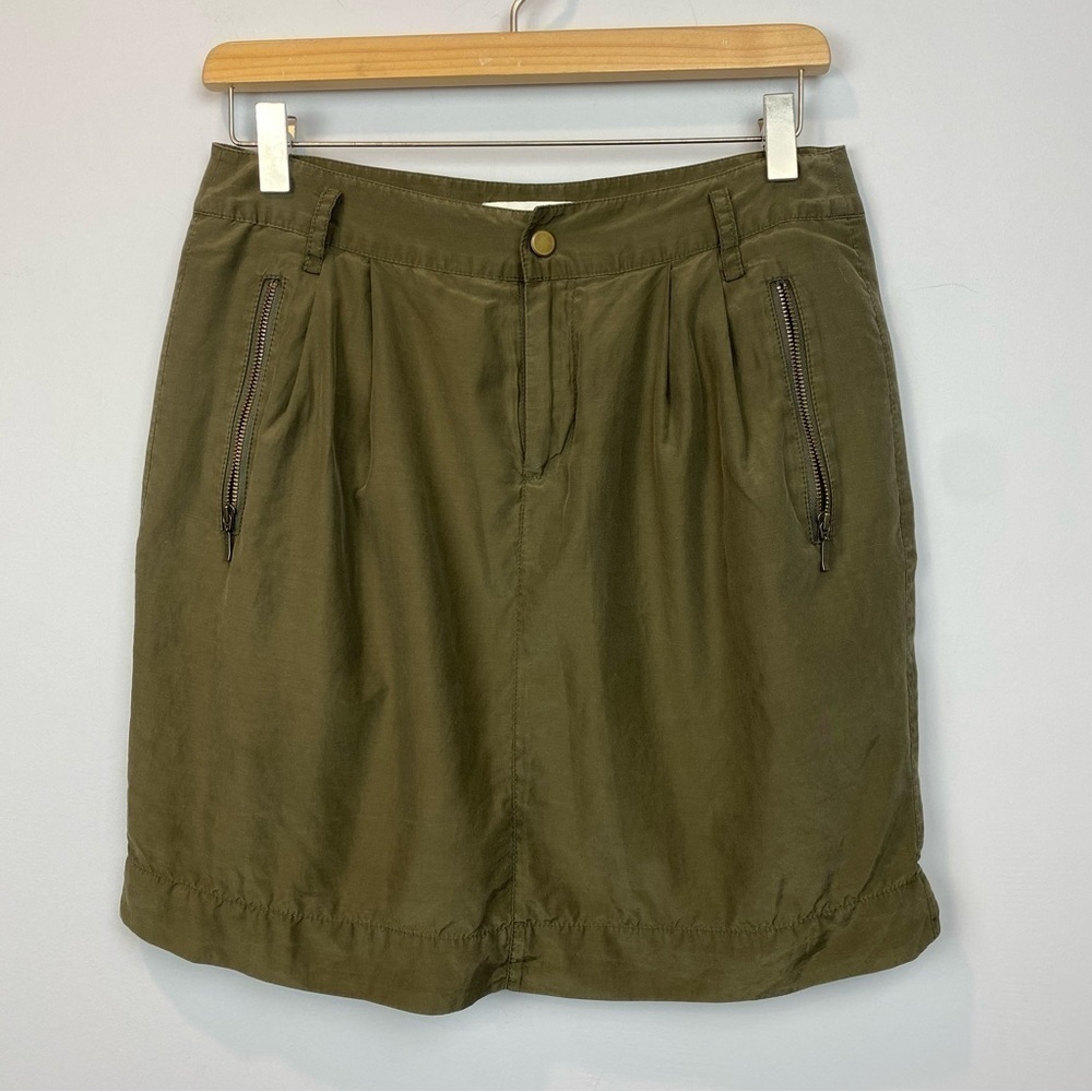 Banana Republic • silk blend cargo utility mini skirt